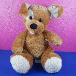 Build A Bear  Puppy Dog  Plush Stuffed Toy 15" BAB Brown Sitting